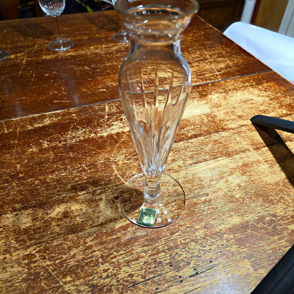 Marquis by Waterford Crystal Champagne Flute Clear Gold Rim 9 in Tall